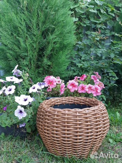 Кашпо из ротанга 12 литров
