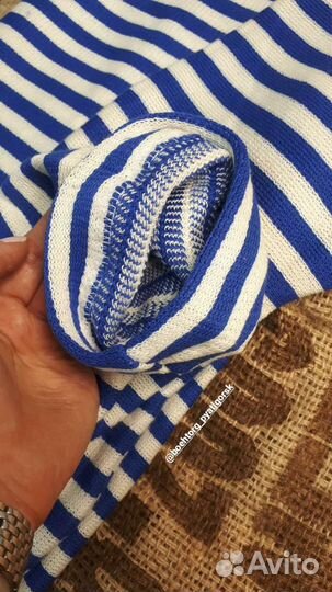 Тельняшка Зимняя Двойной Вязки вдв Голубая