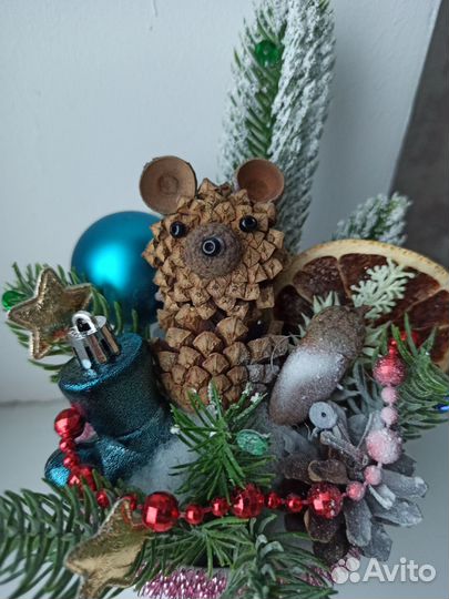 Новогодняя поделка в садик зимний букет