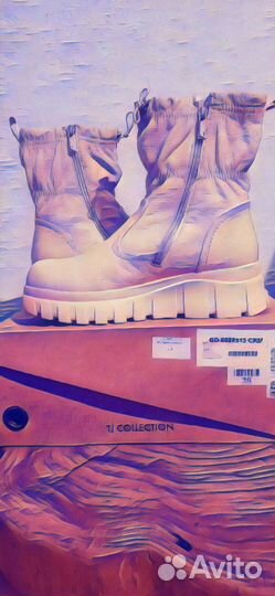 Полусапожки белые 39