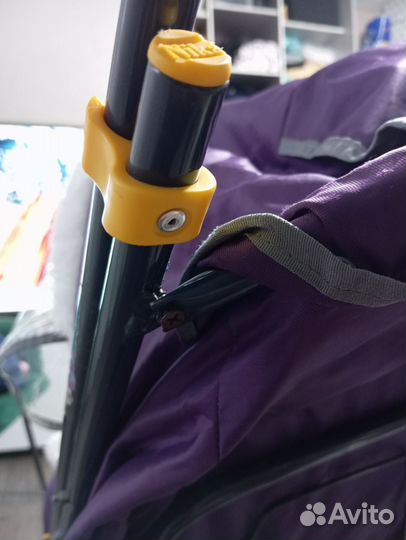 Санки коляска с колёсами и перекидной ручкой