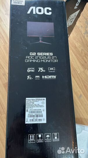 Игровой монитор AOC 27дюймов/1920x1080/75 Гц/IPS