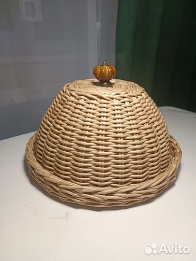 Плетёная хлебница из эколозы