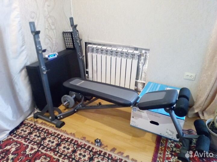 Силовая скамья со стойкой бу