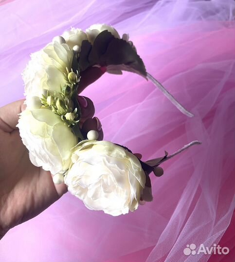 Ободок с цветами