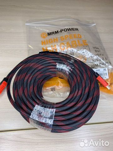 Кабель hdmi - hdmi 20 метров новый