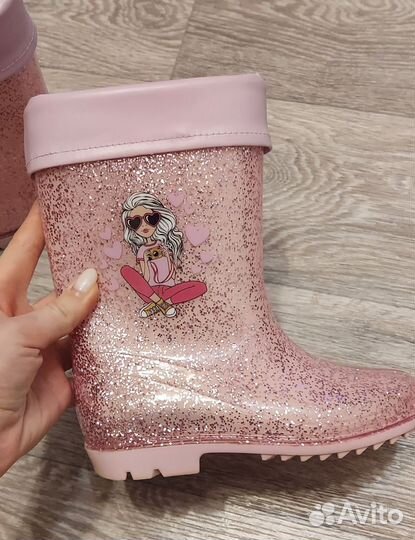 Резиновые сапоги для девочки 29 размер