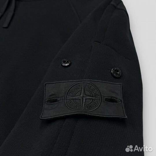 Толстовка худи Stone island Shadow Project черная