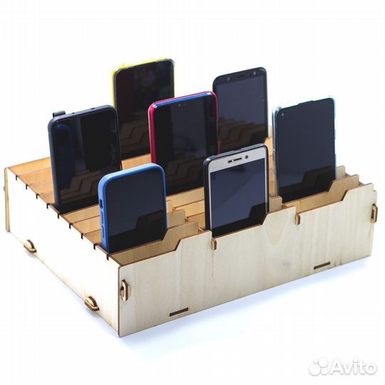 Органайзер для телефонов в школу 30 ячеек фанера 3