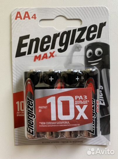 Батарейка алкалиновая Duracell Energizer AA, 4 шт