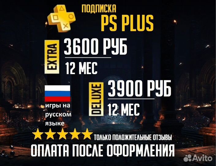 Ps plus Delux 12 месяцев PS647