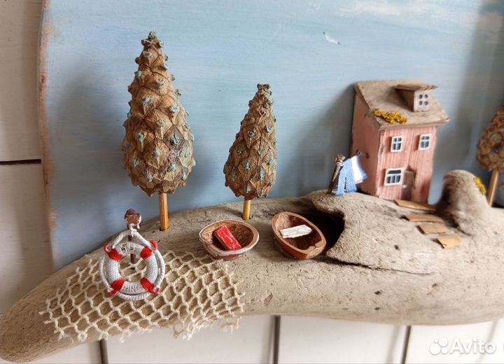 Ключница вешалка настенная из дерева 