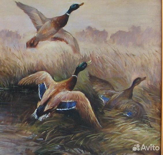 Охота.Авторская живопись.Картина маслом на холсте