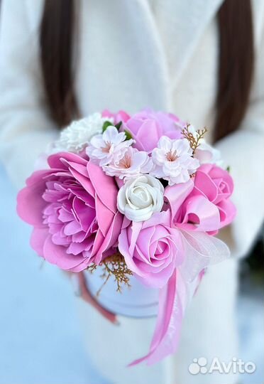 Букеты из мыльных роз