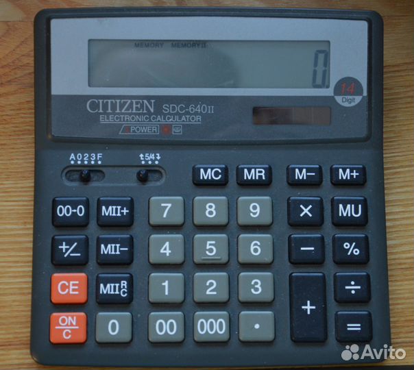 Калькулятор citizen SDC-640II