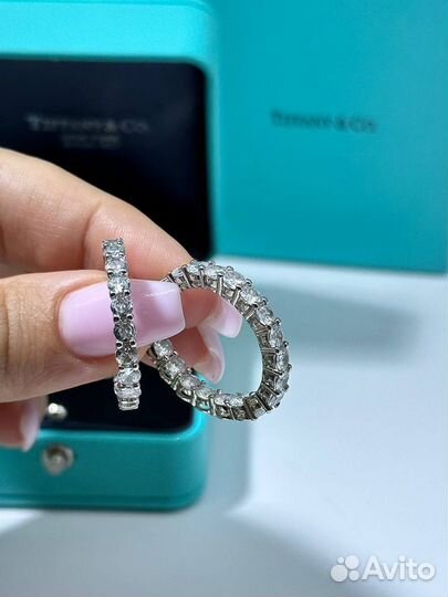 Серьги конго Tiffany & Co серебро 925 пробы