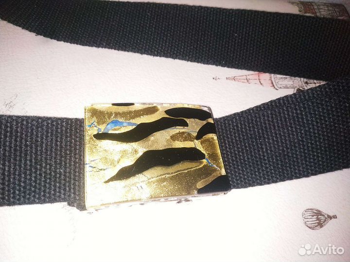 Ремень с пряжкой из муранского стекла - Италия