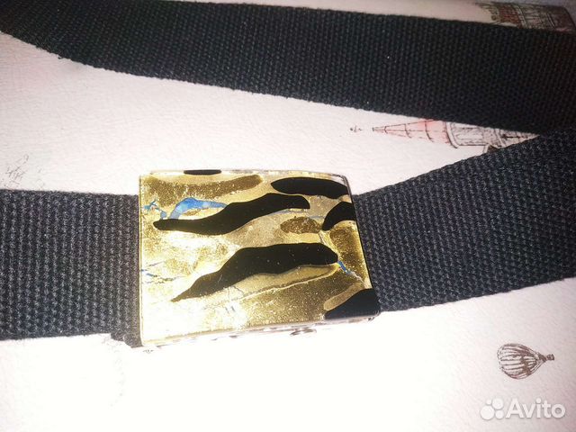 Ремень с пряжкой из муранского стекла - Италия