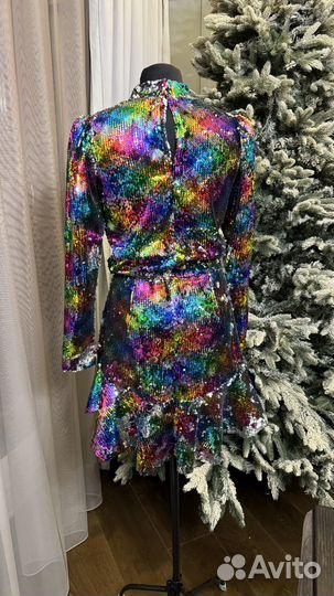 Платье с двухсторонними пайетками