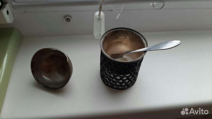 Посуда СССР, скань: горчичница богатырь, икорница