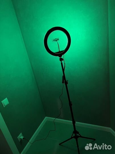 Кольцевая лампа 26 см RGB + штатив
