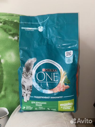 Сухой корм для домашних кошек Purina ONE 3 кг
