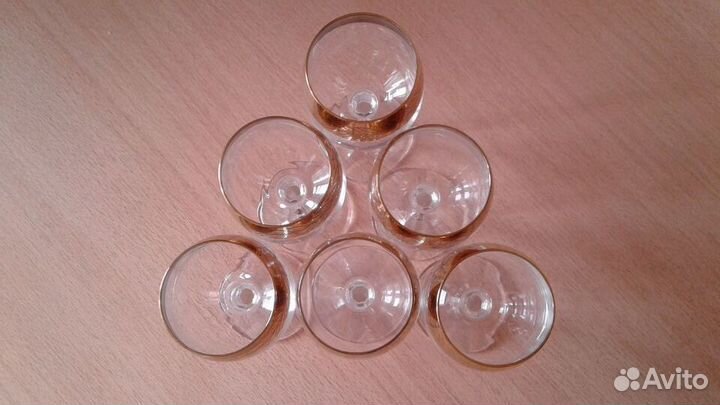 Фужеры-бокалы СССР - богемский хрусталь
