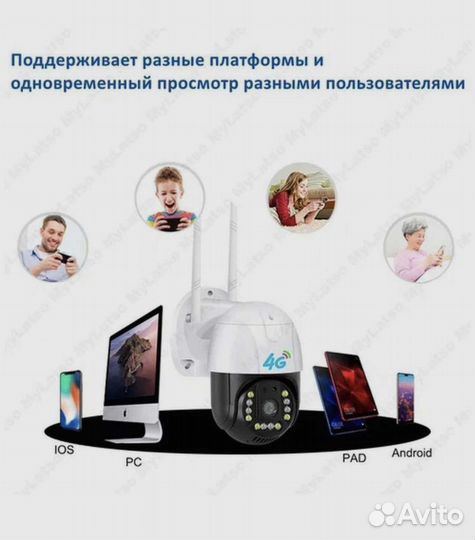 Уличная камера наблюдения 4G с громкоговорителем