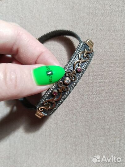 Серебряный браслет ручной работы, часы клевер