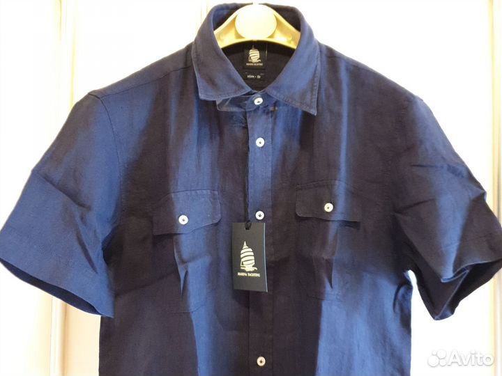 Новая Рубашка Marina Yachting Лён Короткий Рукав