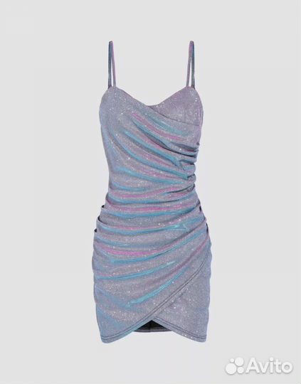 Блестящее платье мини