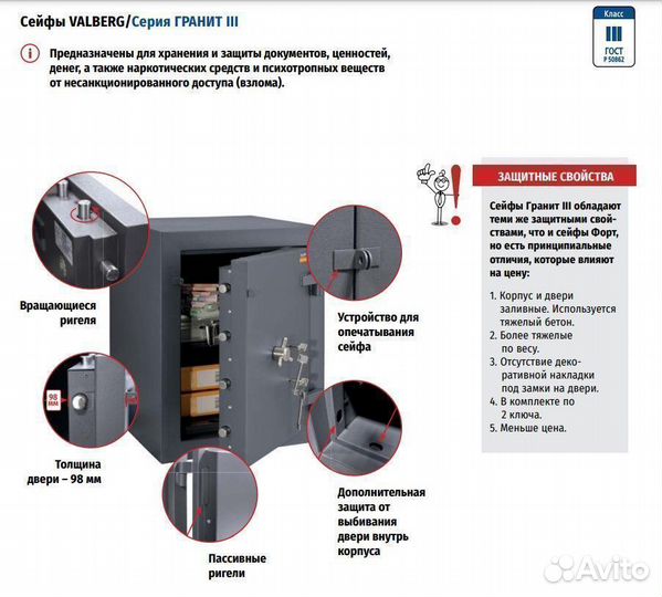 Сейф Valberg Гранит III 67 С