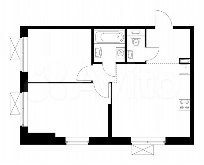 Квартира-студия, 49,9 м², 20/33 эт.