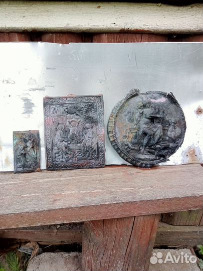 Старинная медная икона