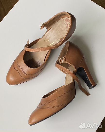 Кожаные туфли Мери-Джейн C.W.S. винтаж