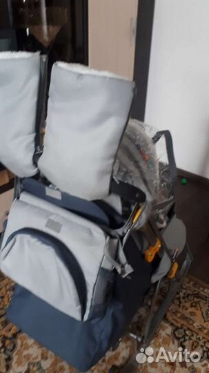 Детские санки коляска с колесами