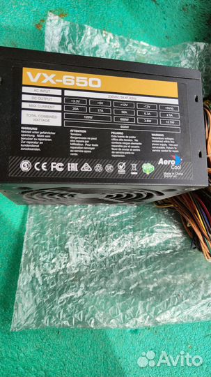 Блок питания aerocool vx 700w 650w