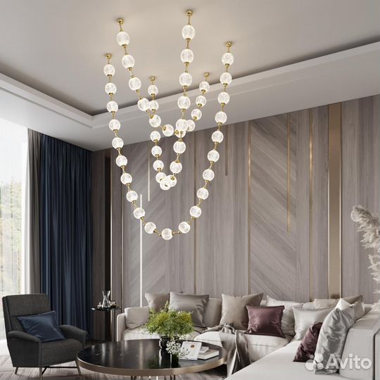 Люстра подвесная в спальню светодиодная