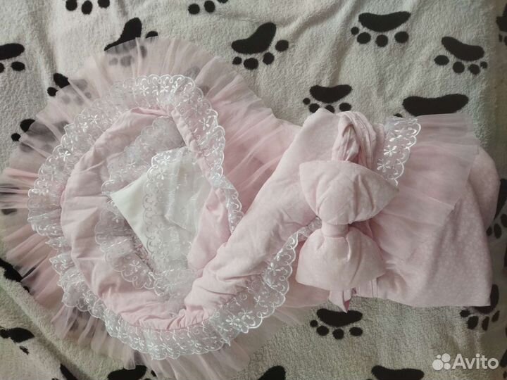 Одеяло конверт на выписку весна/осень для девочки