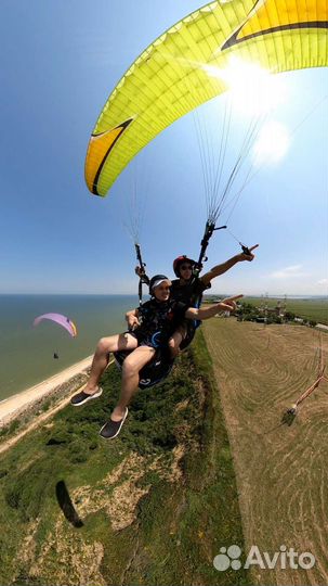 Полет на параплане в Голубицкой Кучугуры Анапа
