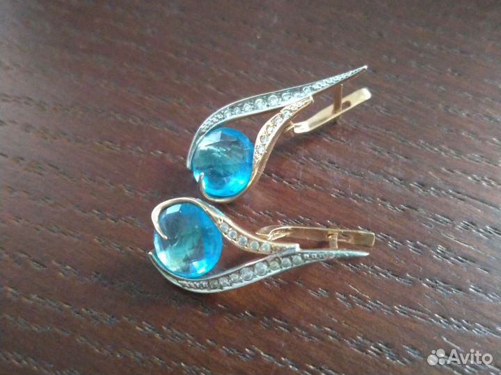 Золотые серьги 585 пробы