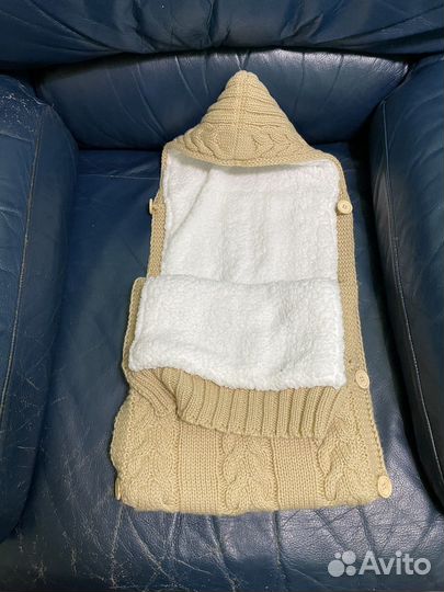 Плед детский вязаный ручная работа