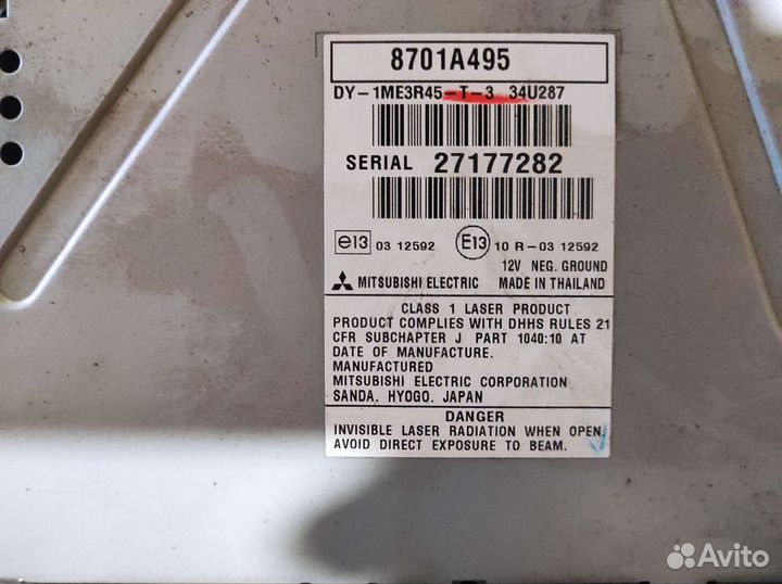 Магнитола mitsubishi lanser