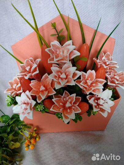 Букеты из мыла, корзины из сувенирного мыла