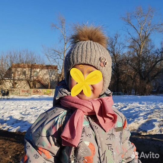 Зимняя шапка 46-48 и снуд