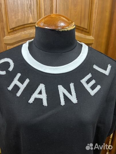 Chanel новая футболка хлопок