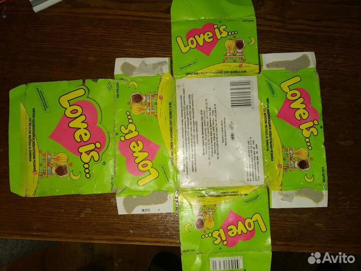 Love is коробка от жевачек