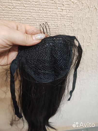 Волосы на заколка, хвост