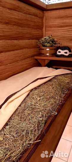 Матрас для бани из сена травяной