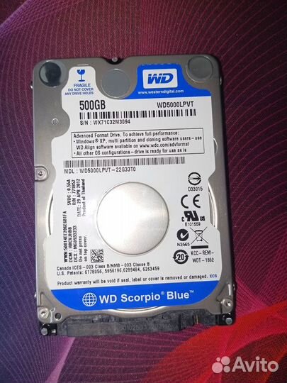 HDD SATA 500gb 2.5